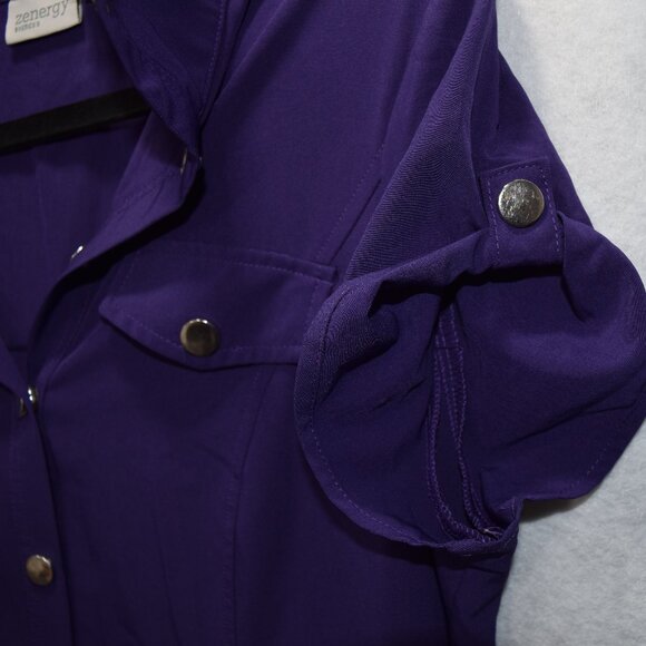 Zenergy Chicos Purple Half Zip Collared Dress - Picture 7 of 9